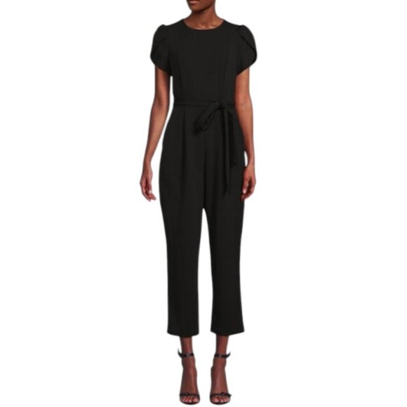 Calvin Klein Belted Cropped Jumpsuit - Like New Condition - Picture 2 of 12